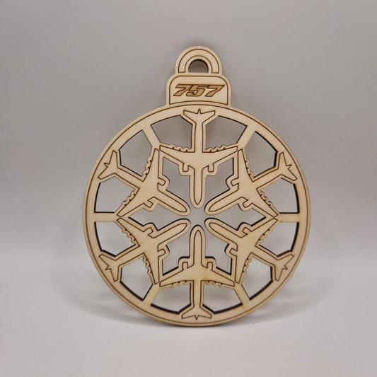 Wooden Boeing 757 Bauble Aircraft Formation Decoration